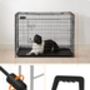 Foldable Dog Crate With Two Doors And Tray, thumbnail 4 of 7
