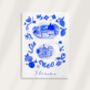 Scenes Of Florence, Italy Blue Tile Inspired Travel Print, thumbnail 10 of 12