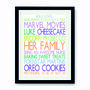Personalised 'Favourite Things' Framed Print: Pastels, thumbnail 1 of 6