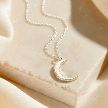 Small Personalised Crescent Moon Necklace, 5 of 8