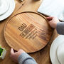 Personalised BBQ King Round Serving Board Acacia Wood, thumbnail 1 of 5