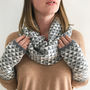 Ladies Knitted Lambswool Snood With Geometric Triangles, thumbnail 6 of 8