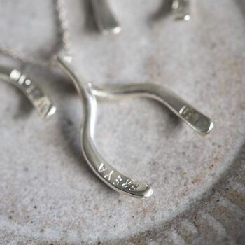 Personalised Wishbone Necklace, 7 of 12