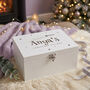 Personalised White Engraved Wooden Santa Sleigh Christmas Eve Box Three Sizes 22cm | 27cm | 30cm, thumbnail 2 of 7