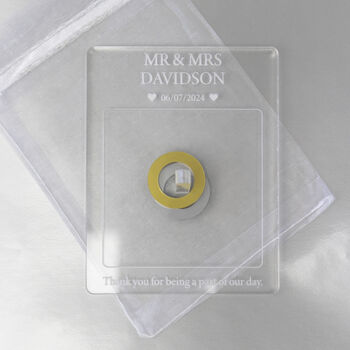 Clear Acrylic Wedding Games, Personalised Wedding Favour, 2 of 5