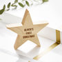 Personalised Baby's First Christmas Wooden Star, thumbnail 1 of 4