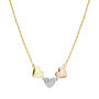 Emily And Ophelia Diamond Triple Heart Necklace, thumbnail 2 of 5