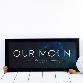 Personalised 'Our Moon' Special Date Print, 5 of 8