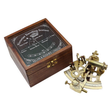 Brass Sextant With Wooden Box, 8 of 9