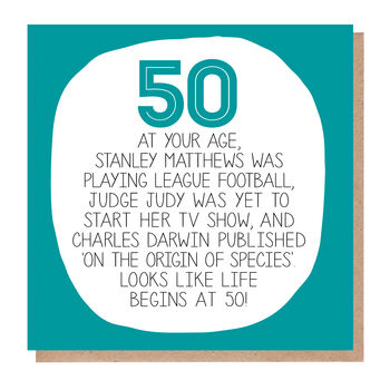 By Your Age… Funny 50th Birthday Card, 2 of 2