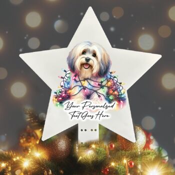 Personalised Havanese In Christmas Lights, 7 of 9