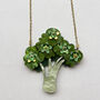 Hand Embellished Broccoli Statement Necklace, thumbnail 2 of 3