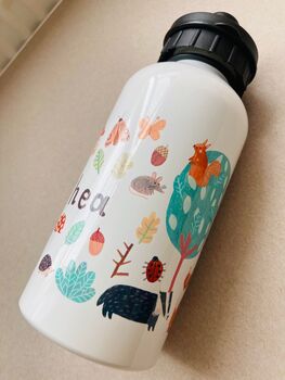 Personalised Kids Woodland Water Bottle, 5 of 5