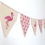 Flamingo Bunting. Pink. Hanging Decoration. Handmade, thumbnail 1 of 4