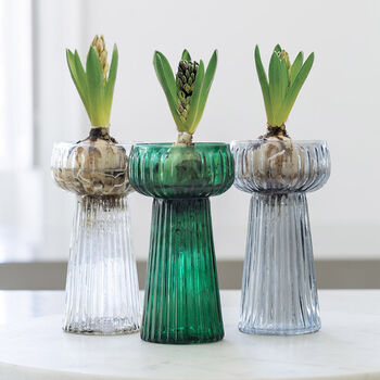 Vibrant Ribbed Hyacinth Vase, 2 of 5