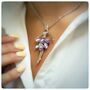 Personalised Ballerina Necklace With Purple Crystal Costume, thumbnail 3 of 12