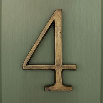 Premium Floating Plain House Numbers In Heritage Finish, 10 of 12