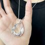 Teardrop Silver Pendant Necklace For Mum, thumbnail 4 of 7