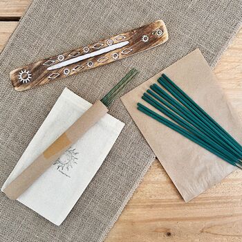 Warm Resin Hand Dipped Incense Sticks Spiced Wood Eco, 6 of 9