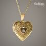 Personalized Heart Pendent Locket Pendant Necklace, thumbnail 1 of 5