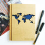 Handcrafted World Map Travel Notebook, thumbnail 1 of 7
