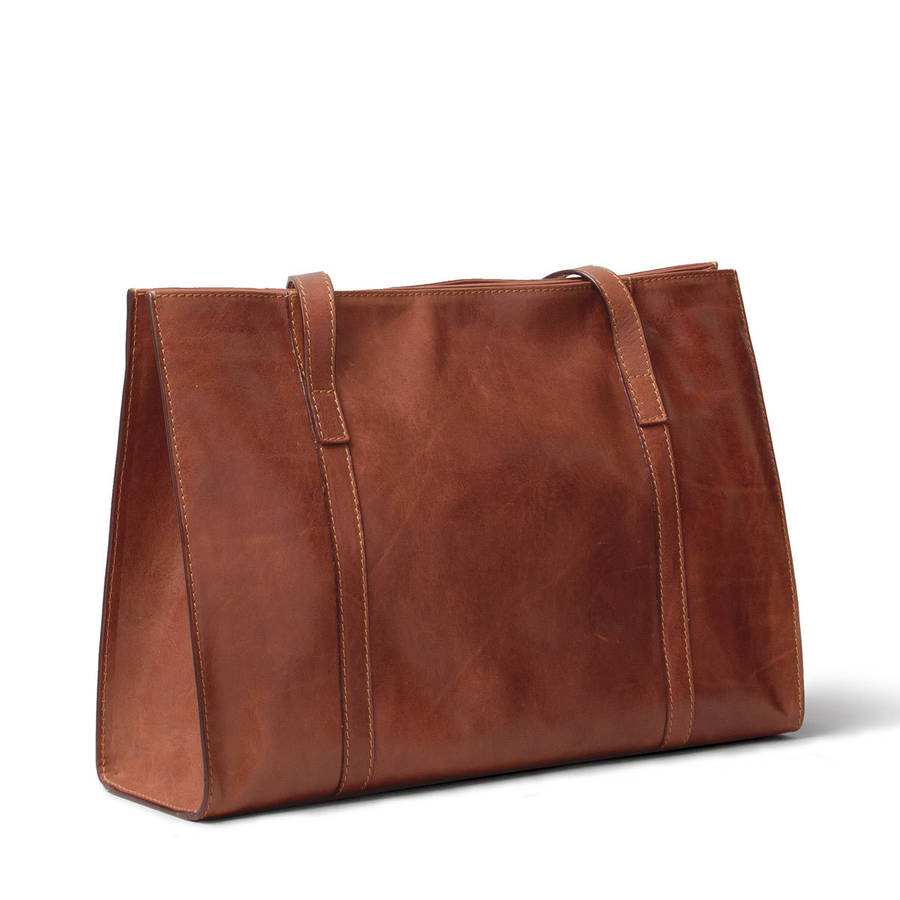 large ladies leather work bag. 'the rivara' by maxwell scott bags