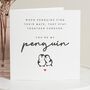 Personalised Penguin Valentine Card For Husband, thumbnail 1 of 7