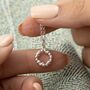 Sterling Silver Circle Star Cluster Charm Necklace, thumbnail 2 of 7