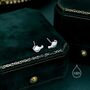 Sterling Silver Manatee Stud Earrings, thumbnail 3 of 11