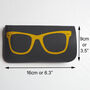 Grey And Yellow Printed Leather Sunglasses Case, thumbnail 4 of 7