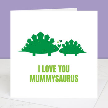 Mummysaurus Mother's Day Card With Colour Options, 2 of 3