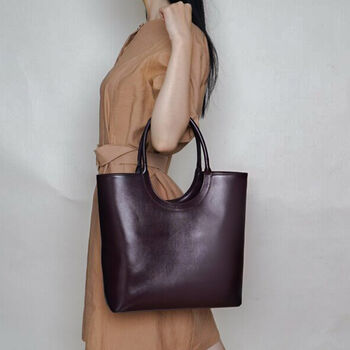 Genuine Leather Tote, 3 of 10