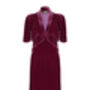 Silk Velvet 1940s Style Midi Dress, thumbnail 2 of 3