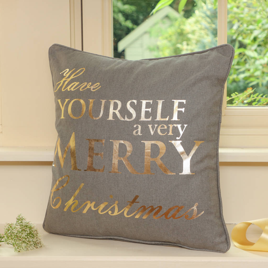 metallic contemporary christmas cushions by dibor