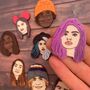 Customised Face Wood Pin | Pin Badge From Photograph, thumbnail 4 of 8