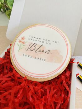 Large Personalised Thank You Teacher Biscuit Gift, 6 of 9