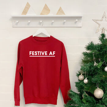 Festive Af Alternative Christmas Sweatshirt, 2 of 6