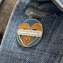 Love Not Because, But Despite Polish Proverb Pin Badge, thumbnail 4 of 4