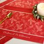 Christmas Table Place Mats Red Holly Four Pack, thumbnail 1 of 4
