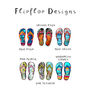 Personalised Family Flip Flop Print, thumbnail 7 of 10