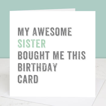 Personalised From Your Sister Birthday Card, 4 of 4