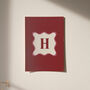 Personalised Initial Print With Wavy Border, thumbnail 9 of 11