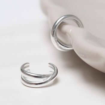 Sterling Silver Double Row Ear Cuff, 2 of 6