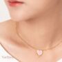 Enamel Bodhi Leaf Gold Vermeil, Sterling Silver Necklace, thumbnail 8 of 9