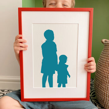Personalised Portrait Drawing Silhouette Illustration, 4 of 10