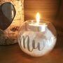 Personalised Feather Glass Memorial Tea Light Holder, thumbnail 2 of 6