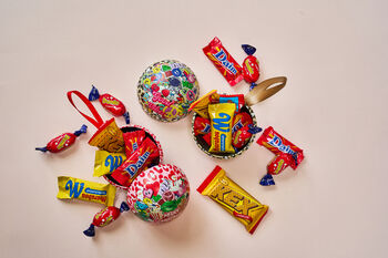 Duo Of Baubles In Swedish Design Filled With Swedish Chocolate, 2 of 12