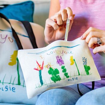Mummy's Clutch Bag Personalised With Child's Drawing, 2 of 4