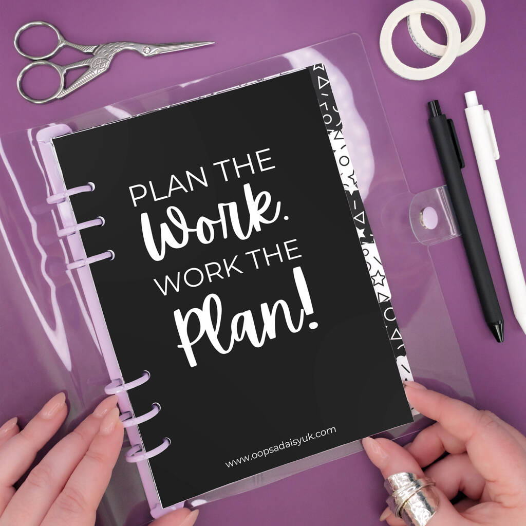 'Plan The Work. Work The Plan' Hybrid Planner / Journal, 1 of 11