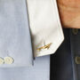 Blue Whale Cufflinks Silver/Gold Vermeil Plated, thumbnail 2 of 7